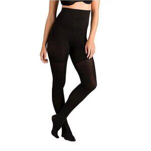 Spanx High Waist Opaque Shaping Tights Plus Size F Very Black Shapewear